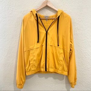 F21 lightweight yellow athletic jacket